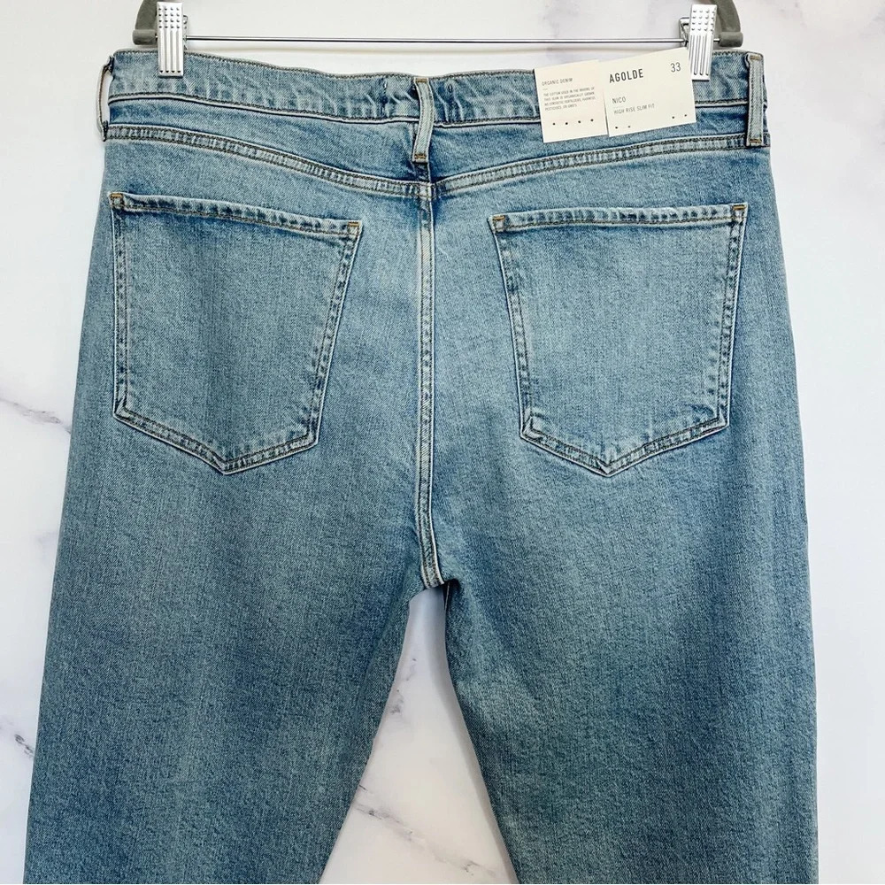 AGOLDE Nico High Rise Slim Jeans in Chronicle - Picture 8 of 14